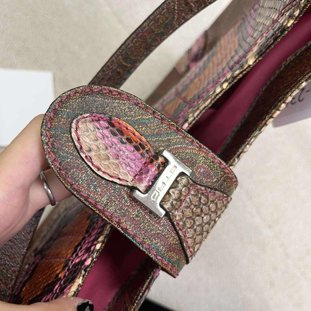 Etro Elegant Multicolor Snakeskin Pattern Women's… - image 5